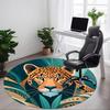 1 Stück Jaguar, Dschungel Stuhl Teppich für Büro - Langlebig, Ideal für Stuhlunterlagen, Stilvoller & Funktionaler Dekorativer Teppich yy260203077