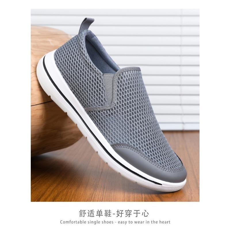 Mens Soft Sole Lightweight Breathable Mesh Slip On Casual Walking Shoes