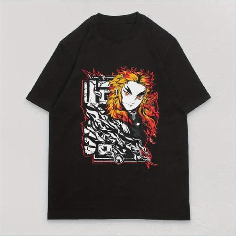 2025 Summer T-shirt Ghost's Blade Demon Hunter Super Dimension Showdown Comic Peripheral Printing Men's and Women's Trend Tops