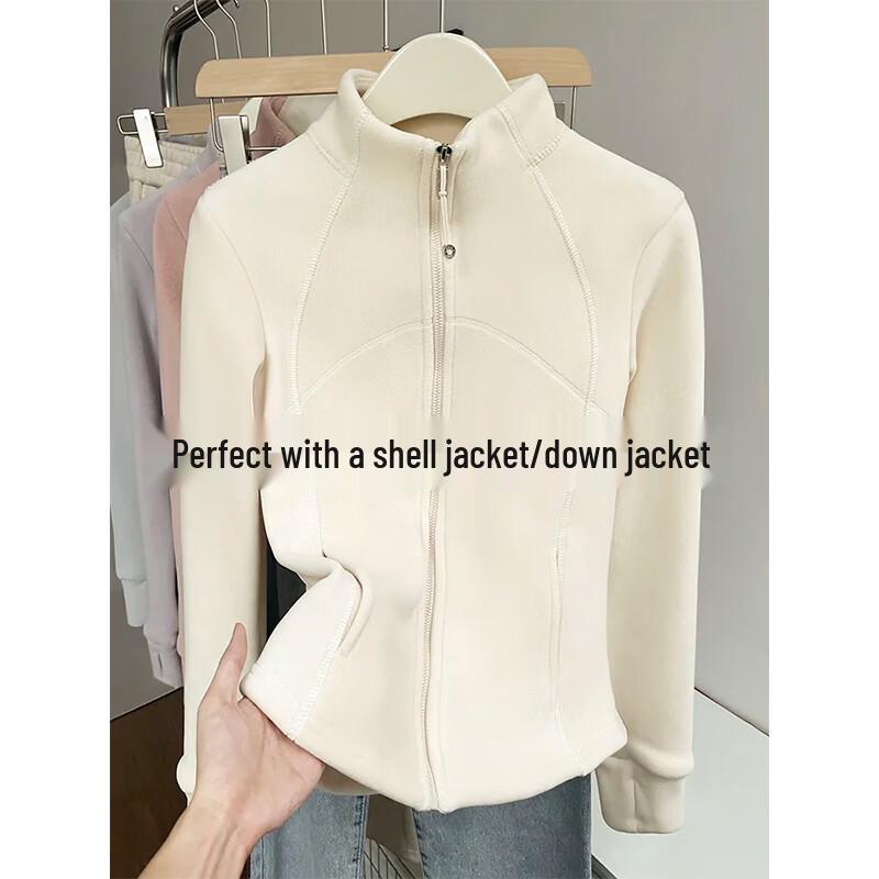 La Chapelle Women's Fleece-Lined Stand-Collar Zip-Up Jacket