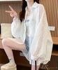 MRLuse Sheer Lightweight Summer Loose and Long Sleeve Stylish and Easy To Wear Outerwear for and Air Summer Everyday Open Sheer Shirt, Cardigan,