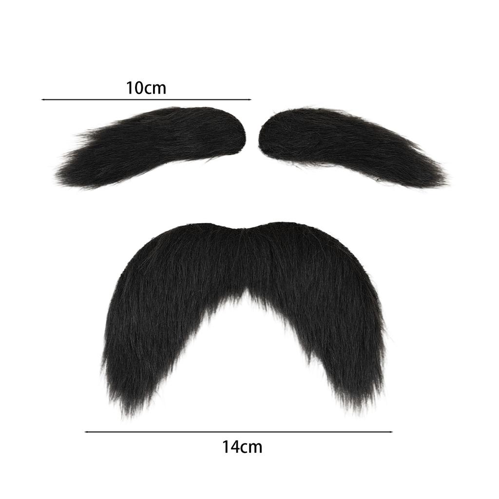 Halloween Fake Beard Eyebrows Set Realistic Plush Fiber Costume Prop  Makeup Funny Party Accessory for Adult Cosplay Dress Up
