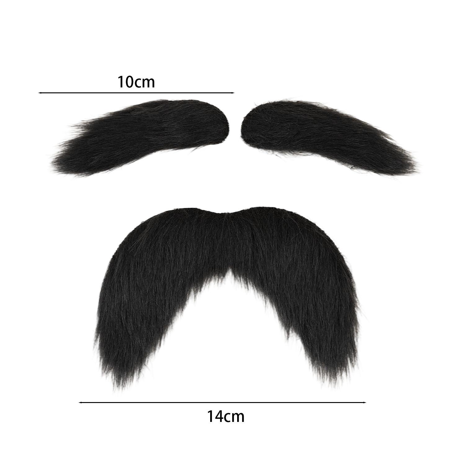 

Halloween Fake Beard Eyebrows Set Realistic plush fiber Costume Prop Makeup Funny Party Accessory for Adult Cosplay Dress Up