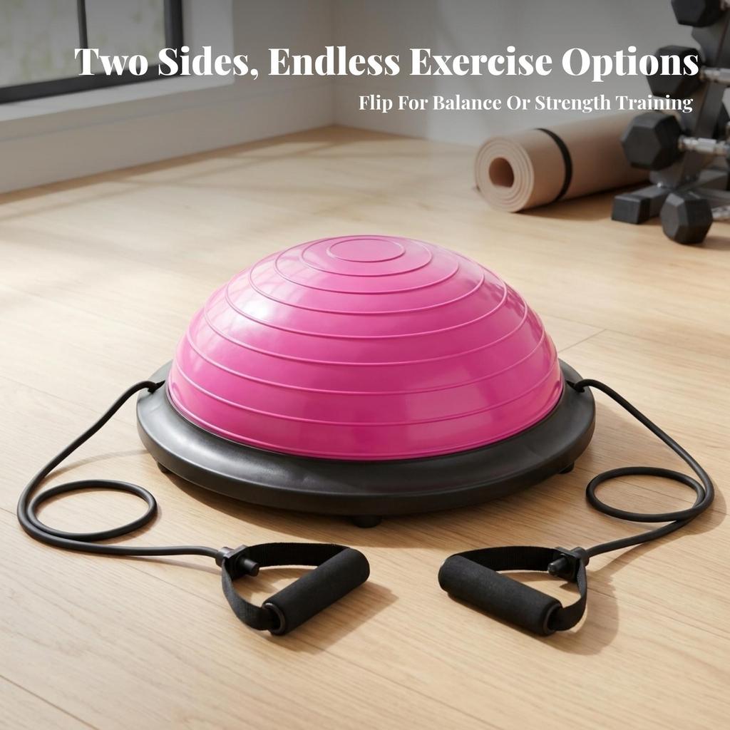 Stable HalfDome Balance | Concentric circle Textured Surface, SpaceSaving LowProfile Design,