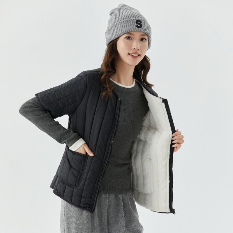 Women's new zipper thickened thermal cotton liner women's home cotton-padded clothes cotton-padded short-sleeved tops 2466