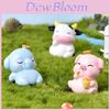 Adorable Resin Animal Miniatures Blue Elephant Pink Pig Yellow Rabbit White Cow Perfect For Diy Terrariums
