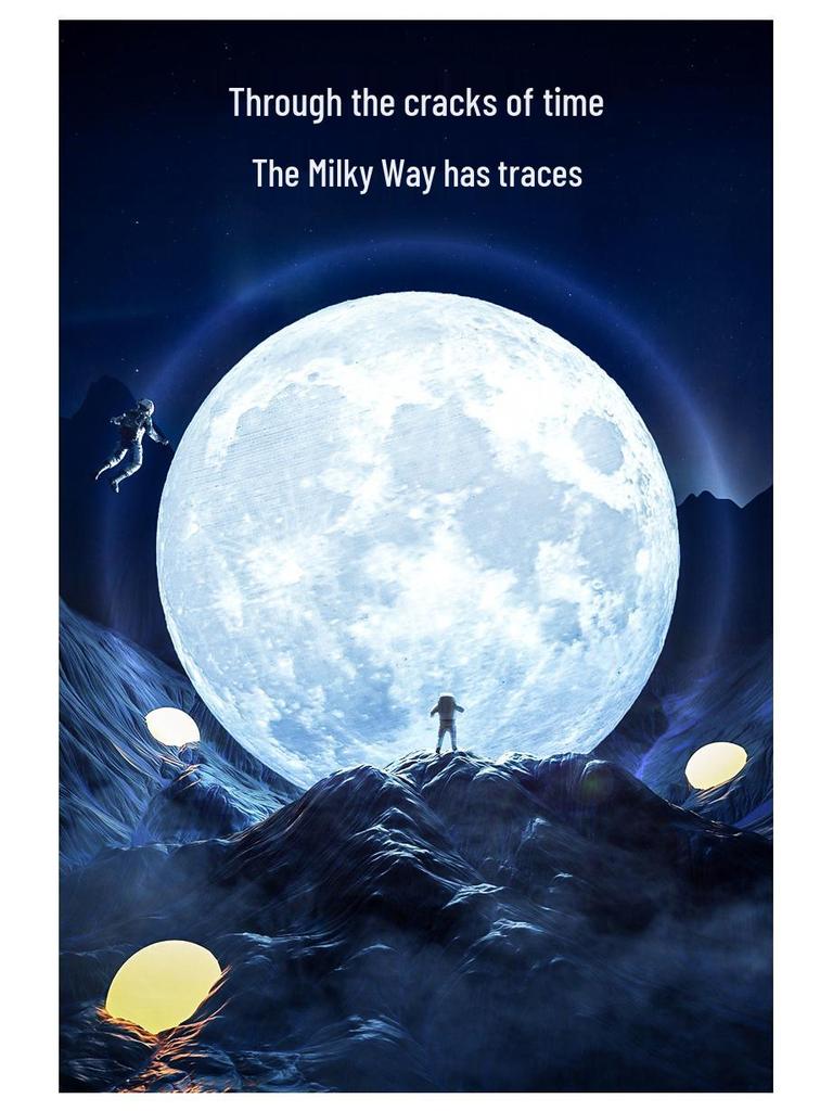 Modern Minimalist Large Creative Moon Ceiling Light for Children's Room & Bedroom