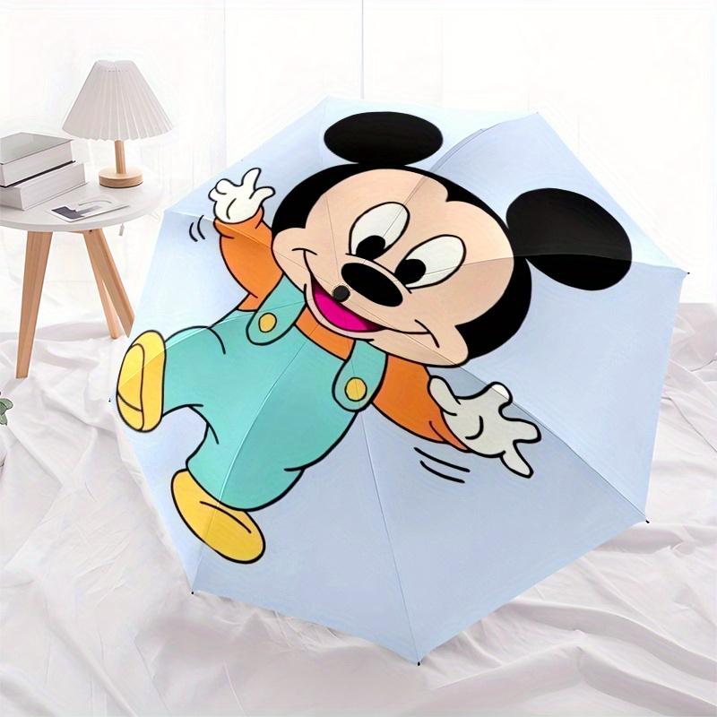

Disney Mickey Mouse, Cartoon Character Themed automatic opening and closing folding umbrella, portable - durable, 8-rib umbrella frame, very