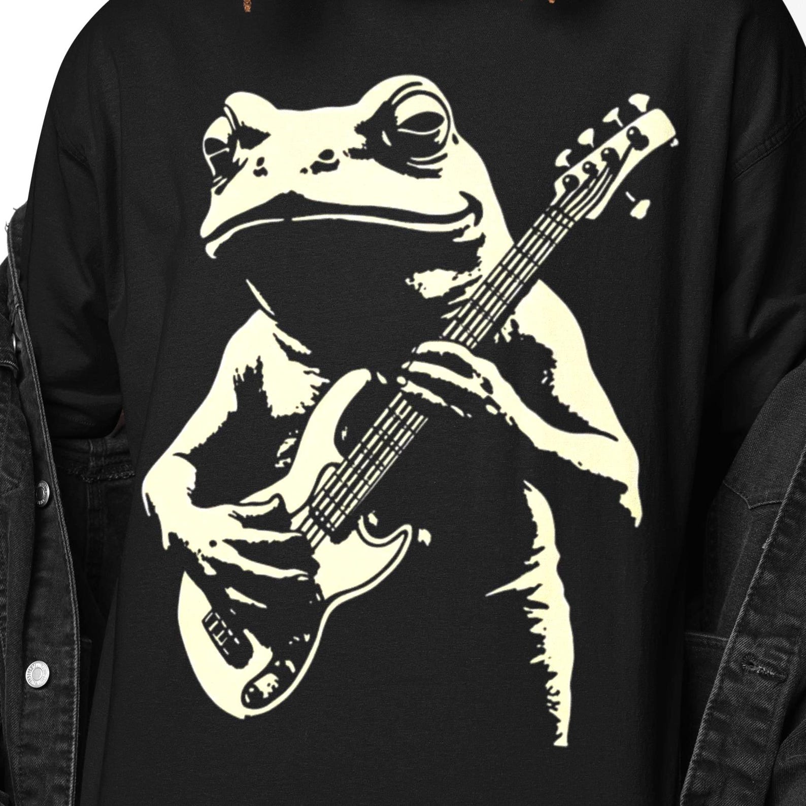 Frog Guitar Player Shirt | Toad Guitarist Tee S