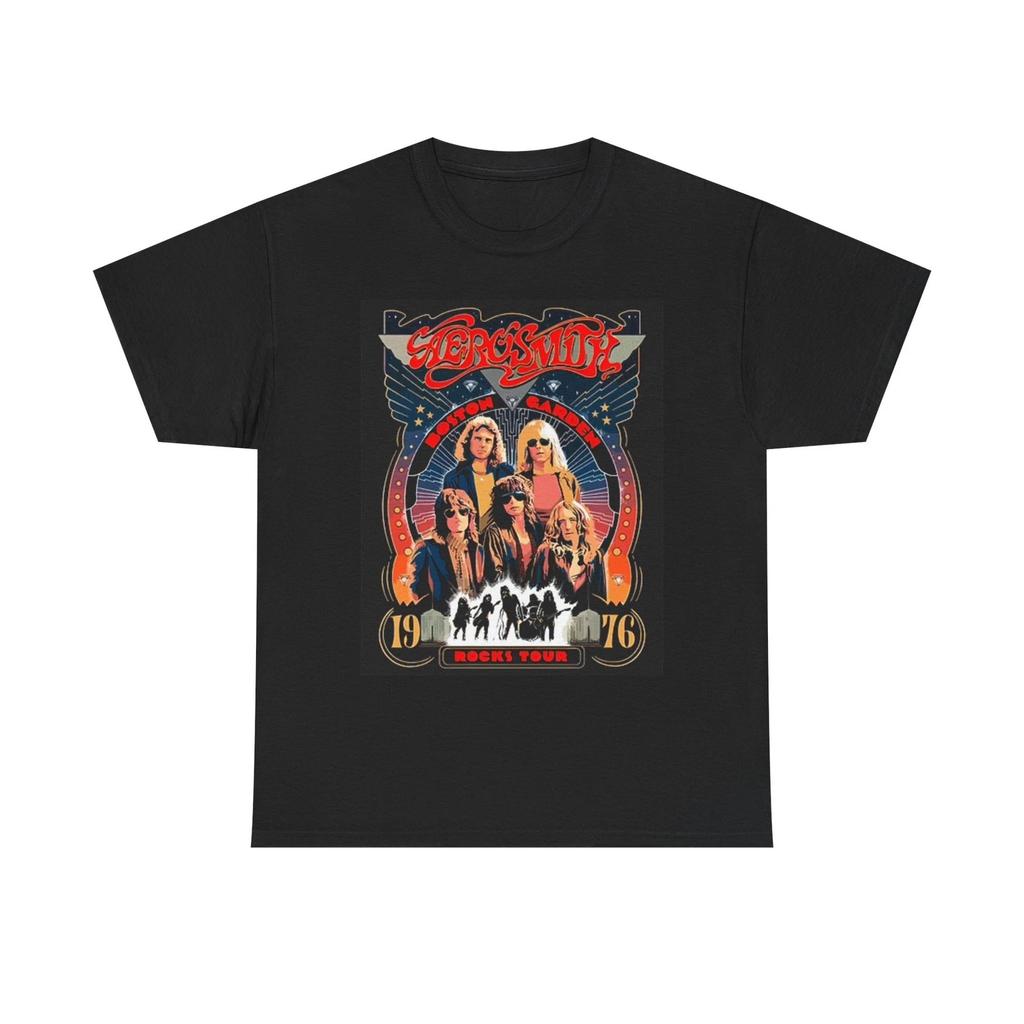 Aero smith Boston Garden T Shirt Vintage Rock Poster Unisex Heavy Cotton Tee