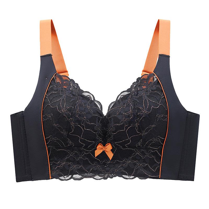 

Білизна великого розміру без сталевої окантовки, бюстгальтер жіночий, збирально-регулюючого типу, товста і тонка верхня підтримка, бюстгальтер проти провисання. 105D чорний