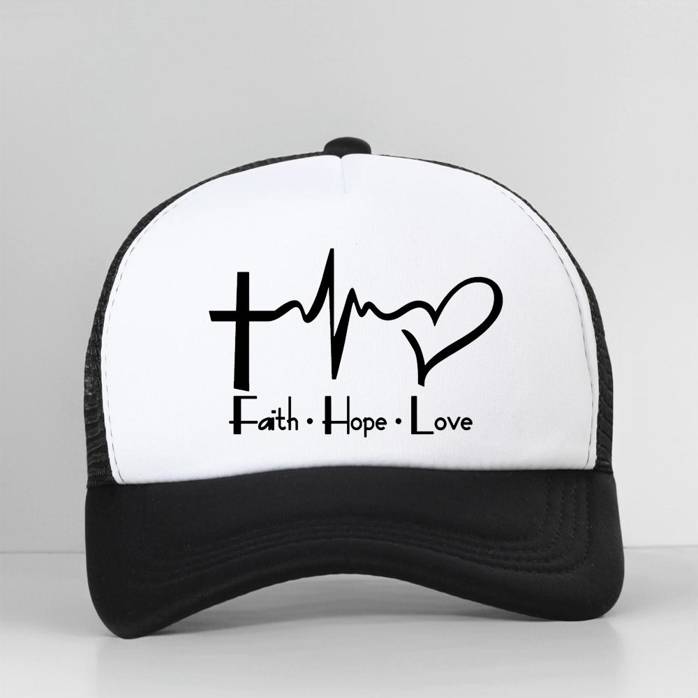 Christliches Gebet Jesus Druck Baseballkappe Unisex Damen Sommer Mode Lässig Netz Atmungsaktiv Truckerhut