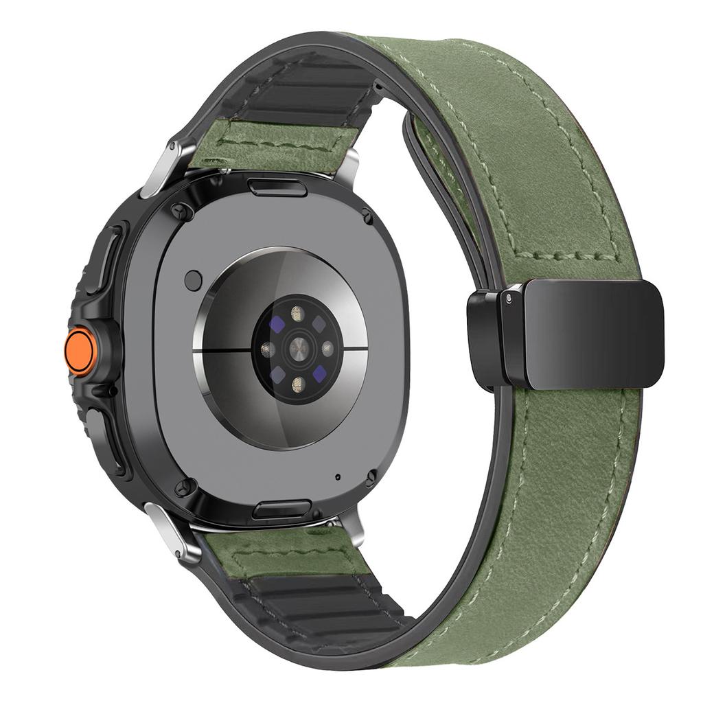 Leather Band for Samsung Galaxy Watch 8/8 Classic Magnetic Strap Silicone Bracelet for Galaxy Ultra 2025/7ultra Quick Fit Correa