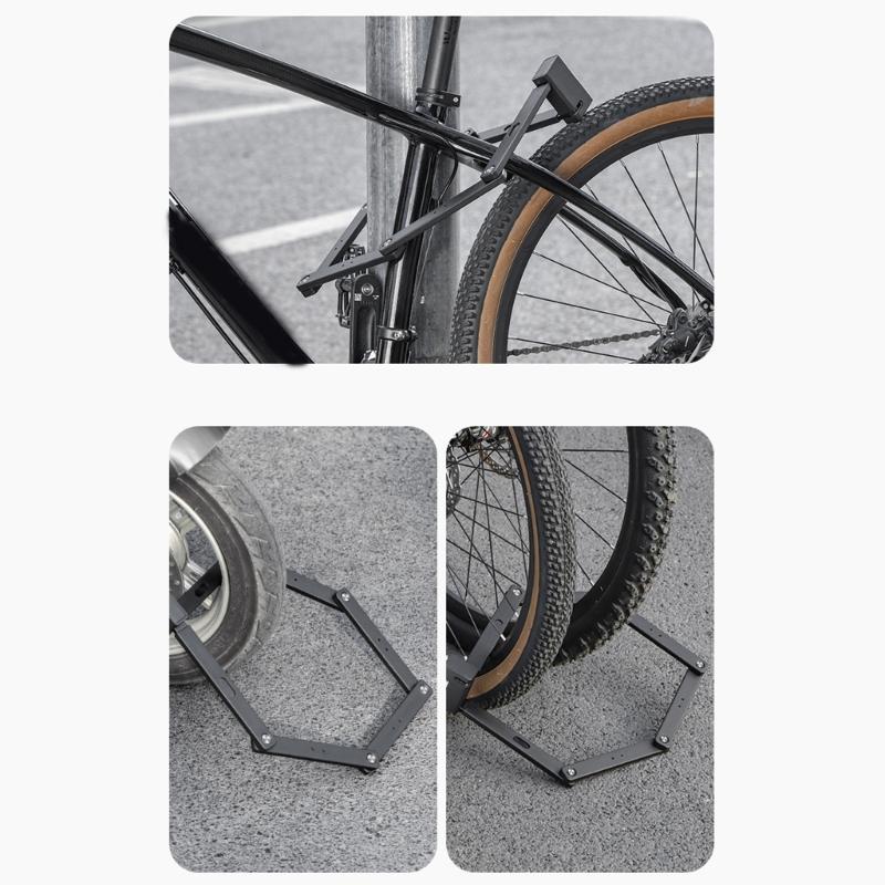 High Security Bicycles Lock Heavy Duty AntiTheft Cycling Lock with Key and Brackets Bike Security Folding Lock Enduring