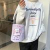 Trendy Street Style Soft Canvas Bucket Bag For Everyday Use With Great Prints