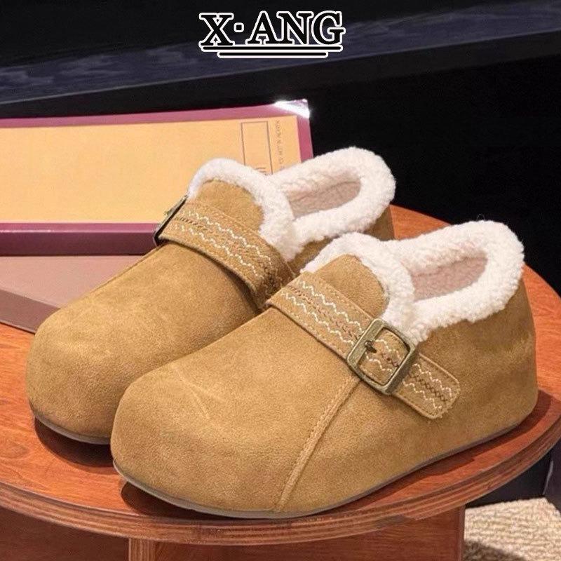 

Коровья кожа всеохватывающие увеличивающие рост новые осенне-зимние бархатные теплые хлопковые туфли на платформе туфли из овечьей шерсти 40