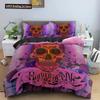3D Skull Print Bedding Set Skeleton Down Duvet Cover Large Size Quilt 2/3 pcs Gemini Bedroom Decor