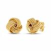 LeCalla 925 Sterling-silver Gold Plated Knot Stud Earrings for Women & Girls