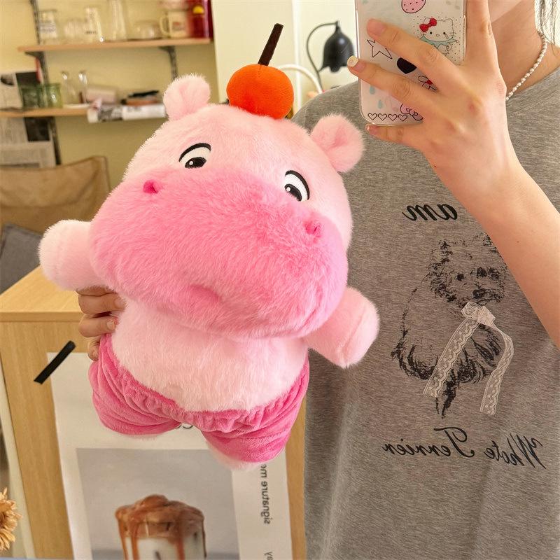 Cute Capybara Lululu Plush Emoji Keychain Doll