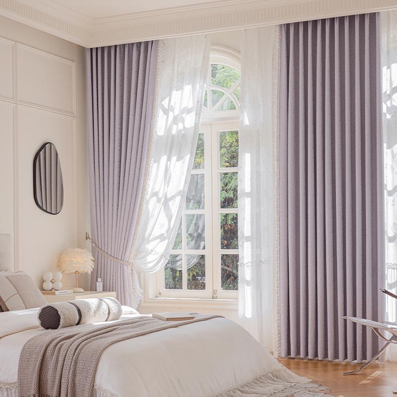 High-Precision Blackout Jacquard Curtains - Rose Story Design for Living Room, Bedroom, Study, Balcony