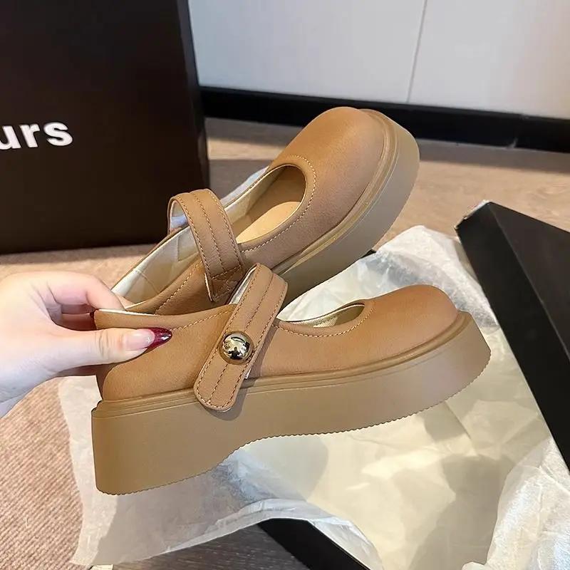 Fashion Japanese Style Lolita Platform Women's Shoes Mary Jane Ladies Pumps with Medium Heels Round Toe Gothic on Offer Genuine Mark 39