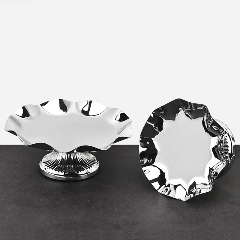 Silná nerezová ocel Luxusní miska na ovoce a svačinu Domácí párty dekorace Úložný servírovací tác Nádoba na bonbóny, dorty, sušenky