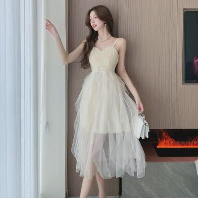 Kleines Feen-Mesh Weißes Tube-Top Kleid