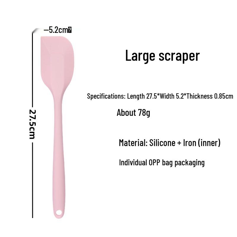 Silicone Spatula Set: Heat-Resistant, One-Piece Scrapers for Mixing & Baking (Small & Large Sizes)
