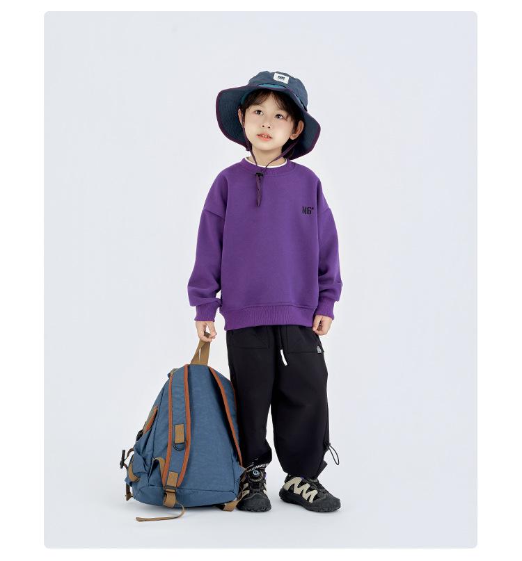 2025 Autumn Stylish Boys' Layered Two-Piece Spliced Sweatshirt T-Shirt, Long Sleeve Casual Top