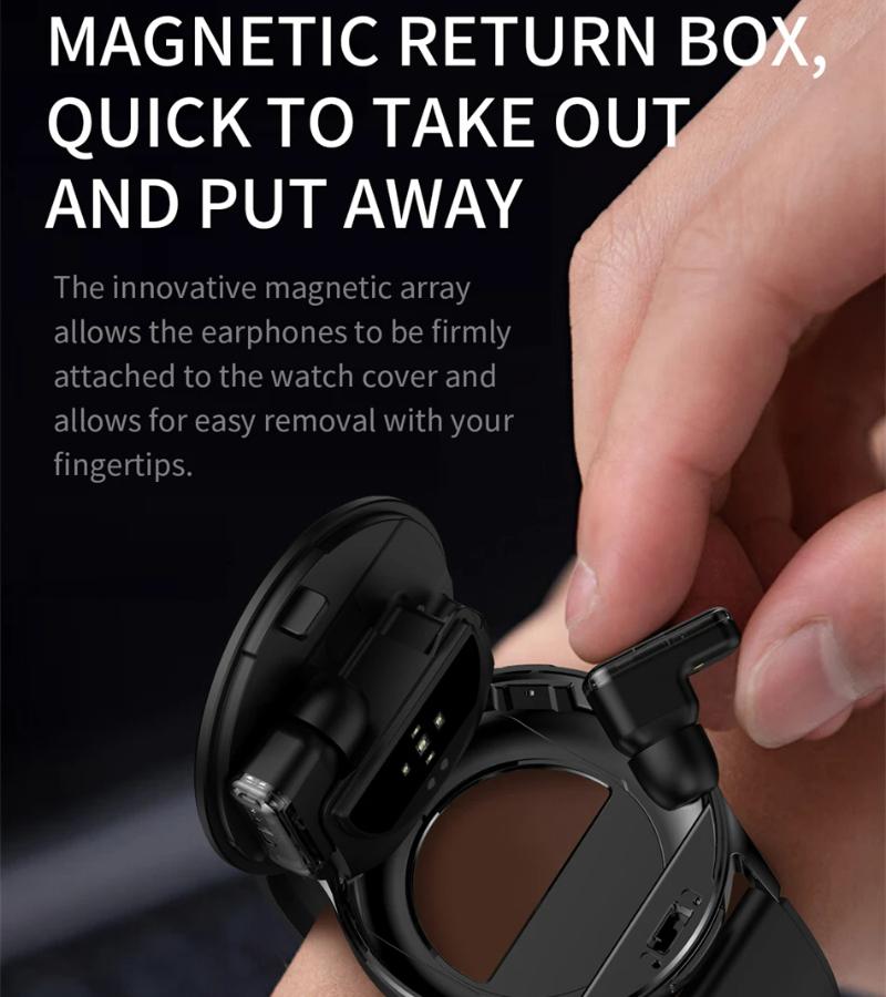 Smart Watch with Earbuds 1.39 Inch Fitness Watch 2 In 1 Calories Sleep Monitor Heart Rate Blood Pressure Monitor Bluetooth Watch