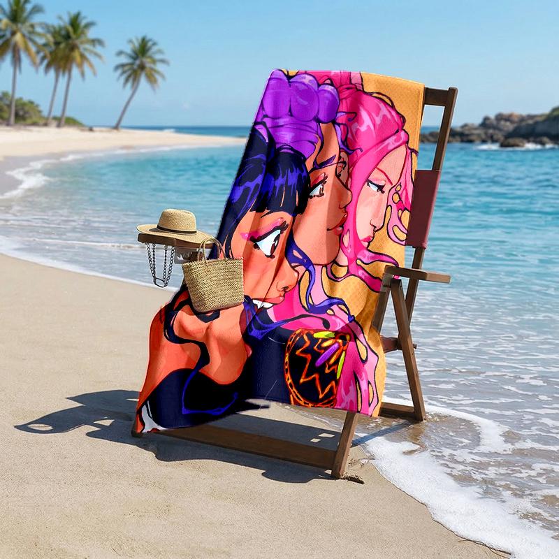 Kpop Hunter Fashion Beach Towel: Ideal for Summer Adventures Soft, absorbent and quick drying suitable for swimming and bathing