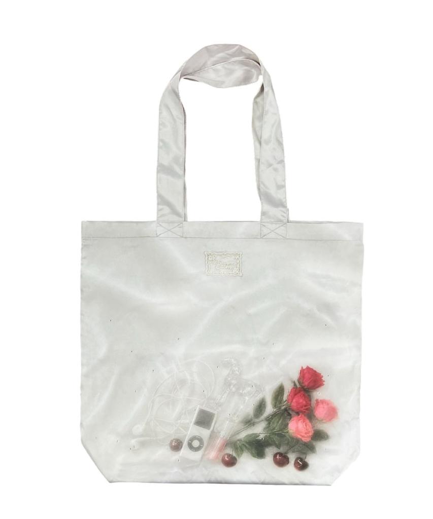 Escapefrom [Escf X Hot Today] Blurry Mood Rose Satin Shopper Bag