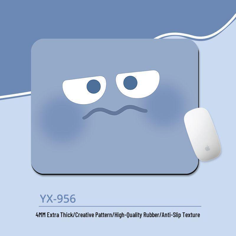Compact Emoji Mouse Pad with Soft Wrist Rest for Office & Gaming