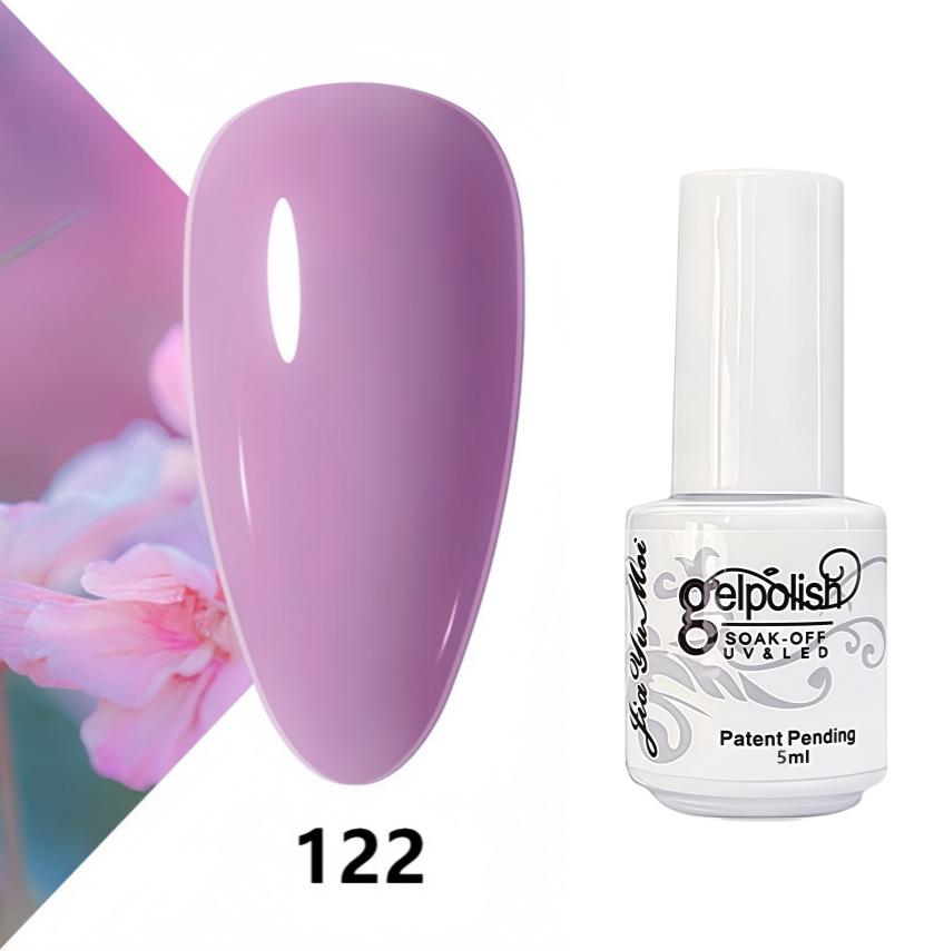 GELPOLISH Nail Art Set: Base, Top Coat, Transparent & White Gel Polishes