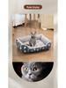 Cozy Pet Nest: Square Plush Dog & Cat Bed with Thick Warm Padding