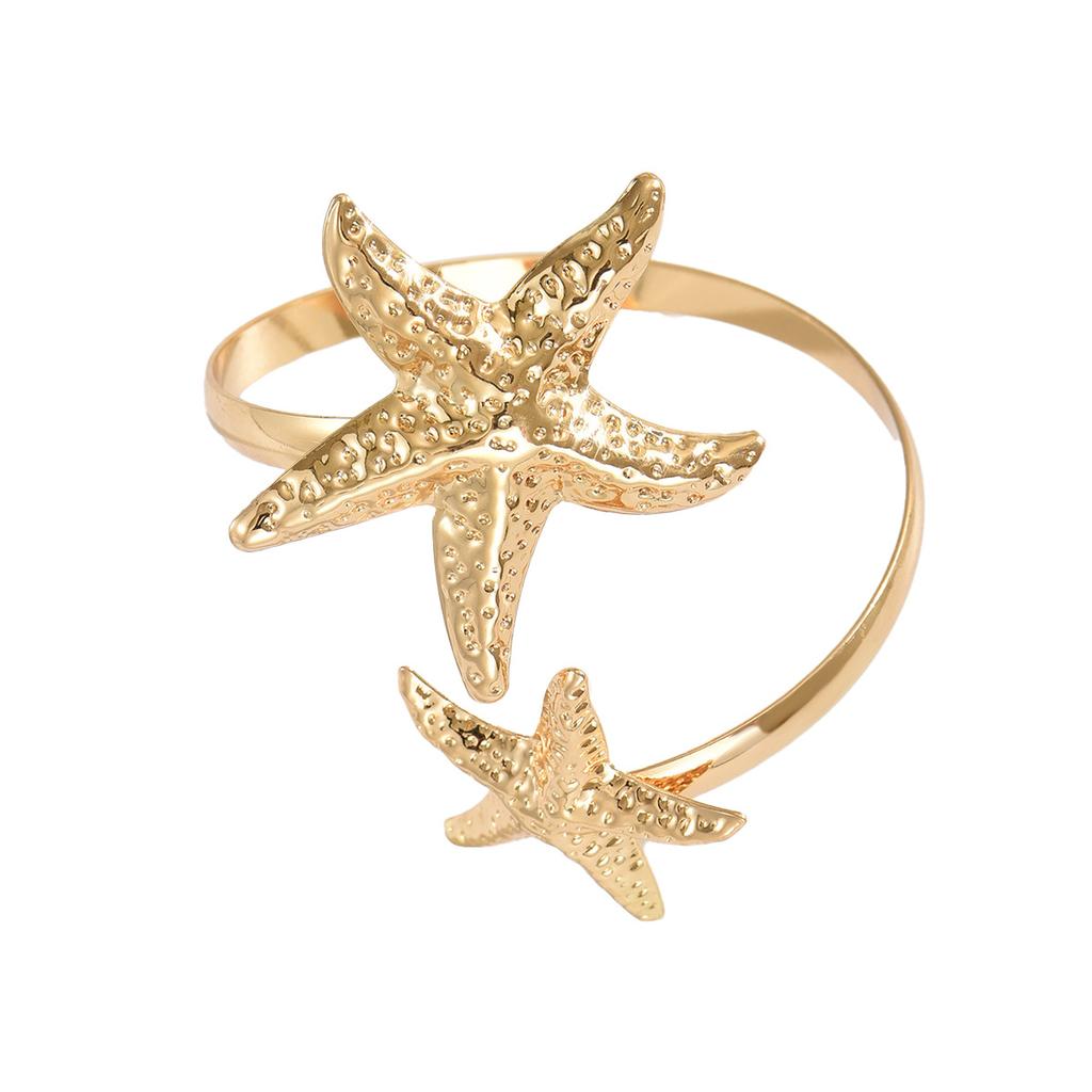 Beach Wind Ladies Bracelet Geometric Starfish Niche Design Open Bracelet Versatile Premium Jewelry