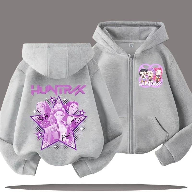 Funny Zip Up Sweatshirts Kp-op Hoodie Children Clothes Kid Girl Boy Sweatshirt Zipper Hoody Baby Casual Top