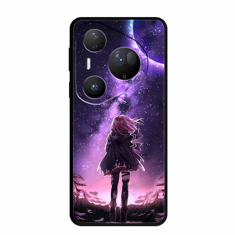 Cover For Huawei Pura 80 Pro Plus Silicone TPU Phone Case for Pura80 pro+ 80 Ultra Para Black Back Soft Protector Cartoon Capa