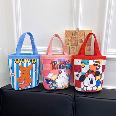 Kreslený Roztomilý Zvířátko Plátěná Kabelka Velkokapacitní Dámská Kbelíková Taška Shopper Tašky na Oběd