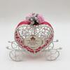 Metal Candy Boxes for Wedding Party Decorations Gift Bags with Ribbons Flower Souvenirs Gift for Guests Carriage Style