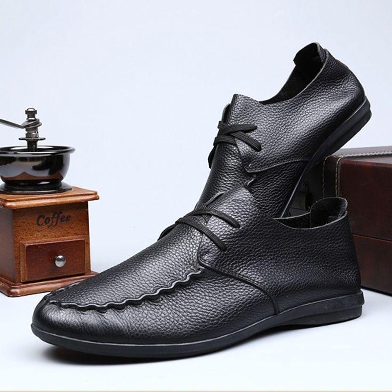 

Non Slip Round Toe Low-Top Male Casual Shoe Plain Classic Original Common Comfortable On Sale New In Adults Men s Leather Shoes 44