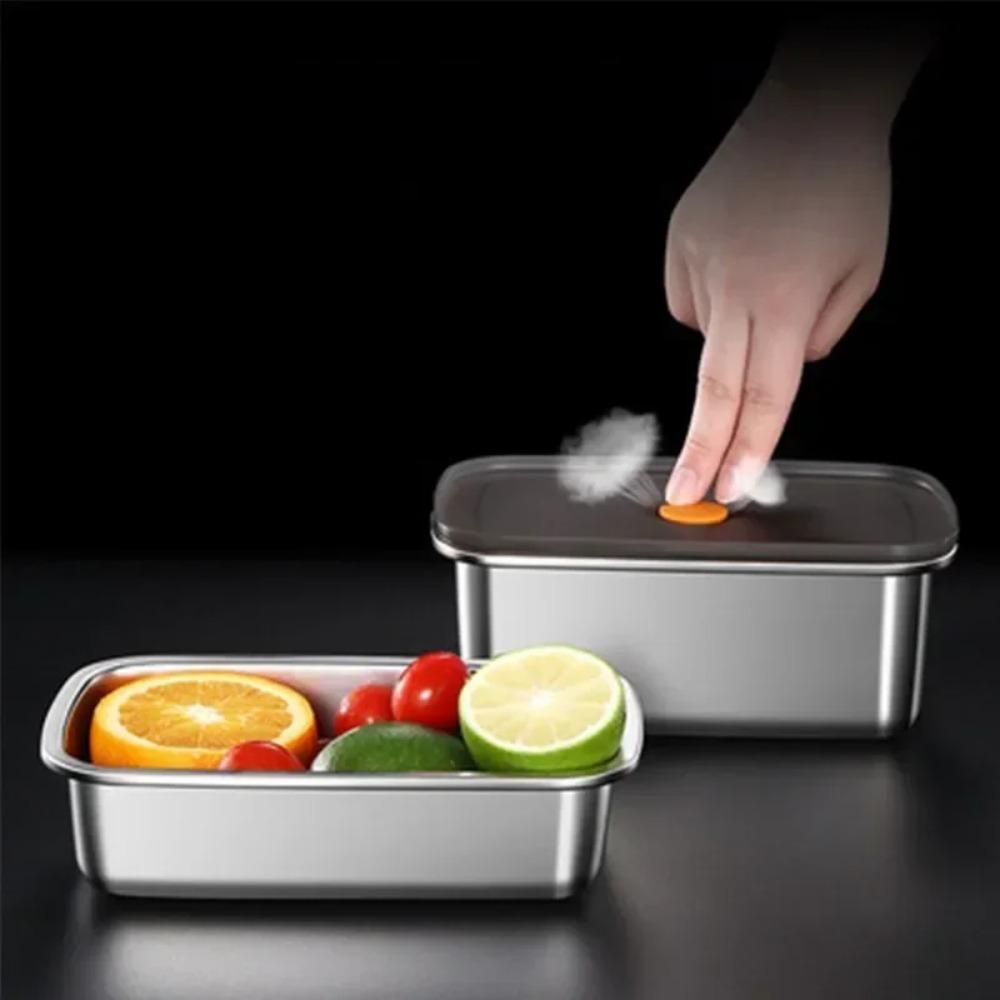Portable Seal Box Leakproof Lunch Box Picnic Box Stainless Steel Fresh-keeping Box  School