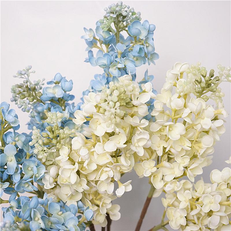 4Pc/lot Feel Real Touch Moisturizing Lilac Latex Artificial Flowers Home Table Decoration Floral Event Party Wedding Fake Flower