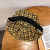 Trendy Retro Grid Print Newsboy Cap Windproof Warm Features Streetwear Casual