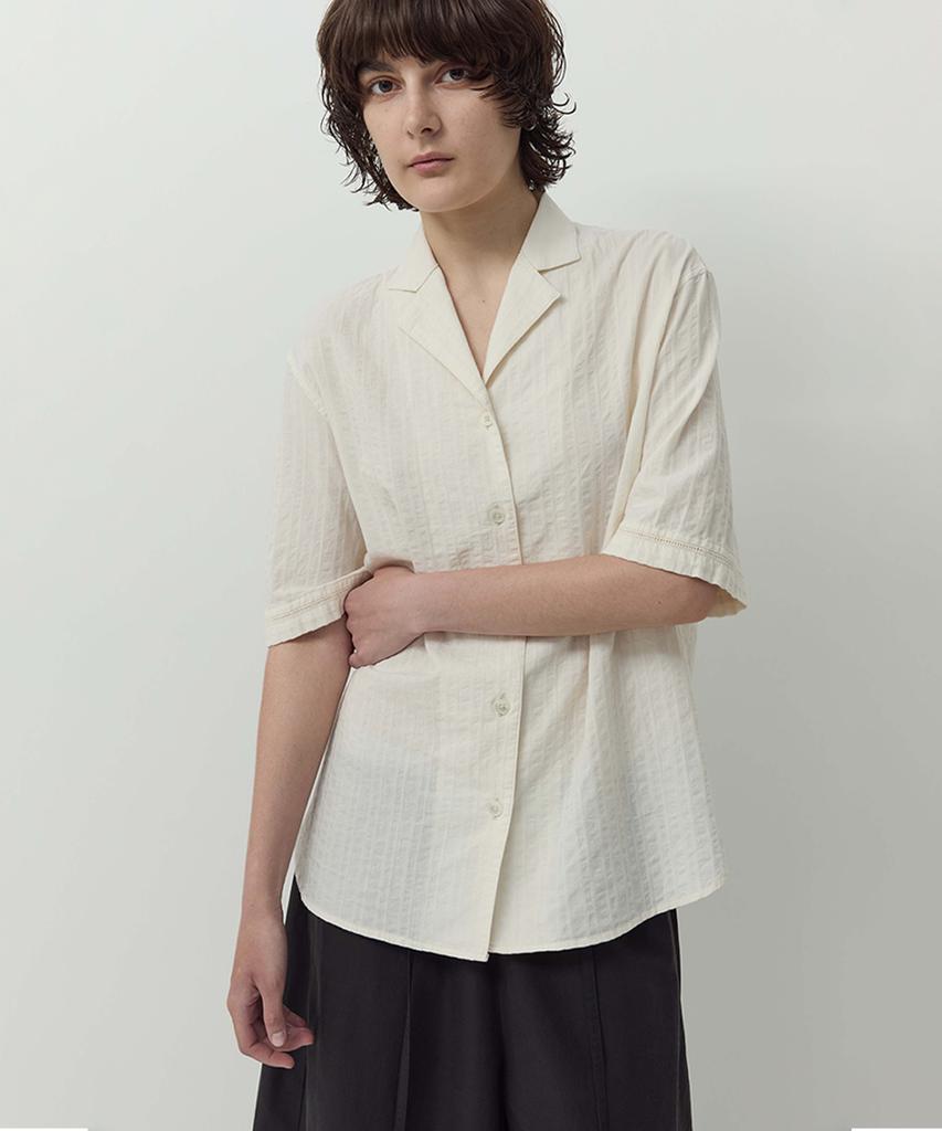 Leopeusaideuhwaiteulabel Vernal Half Shirt Ivory