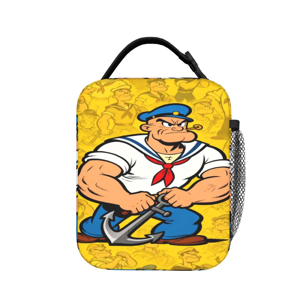 P-popeyes Thermal Insulated Lunch Bags for Travel Reusable Food Bag Container Men Women Thermal Cooler Food Box