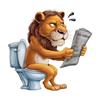 Funny Cat Dog Fox Tiger Animal on the Toilet Sticker Bathroom Toilet Cover Sticker Wall Sticker WC Home BathRoom Waterproof Decoration S353