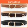 Simple Faux Leather Belt For Women With Alloy Buckle Suitable For Work And Daily Use