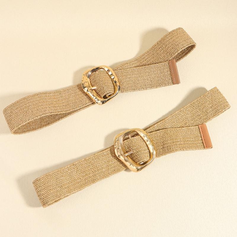 Woven Linen Women Waist Belt Fashion Waist Accessory for Skirts Dresses Bohemian Styles Waist Decoration for Festival