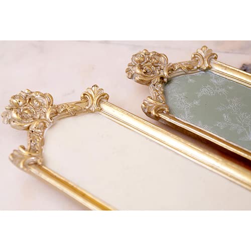 Akizuki Trading Co., Ltd. Rococo Deco Accessory Tray, White, W31×D3.2×H10.8cm LF21013-16WG